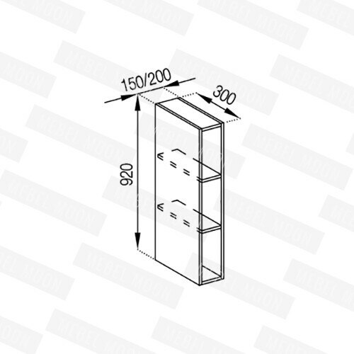 В 20 полки (h-920) Алиса от MEBEL MOON В 20 полки (h-920) Алиса в Одессе